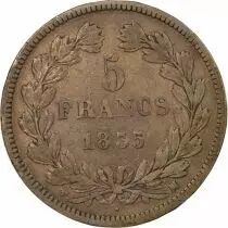 France Louis Philippe - 5 Silver Francs, Raised Lettering - 1834 MA Marseille