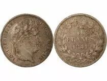 France Louis Philippe - 5 Silver Francs, Raised Lettering - 1841 K Bordeaux