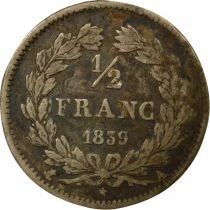 France Louis-Philippe I - 1/2 Franc Argent - 1839 A Paris
