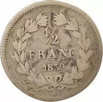 France Louis Philippe I - 1/2 Franc Argent - 1839 W Lille