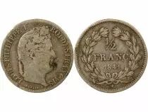 France Louis Philippe I - 1/2 Franc Argent - 1841 B Rouen