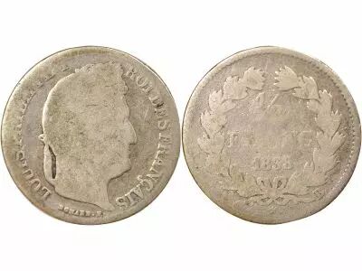 France Louis Philippe I - 1/2 Silver Franc - 1838 B Rouen