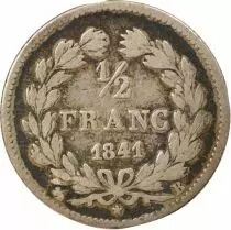 France Louis Philippe I - 1/2 Silver Franc - 1841 B Rouen