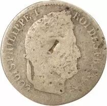 France Louis Philippe I - 1/2 Silver Franc, Countermarked - 1834 W Lille