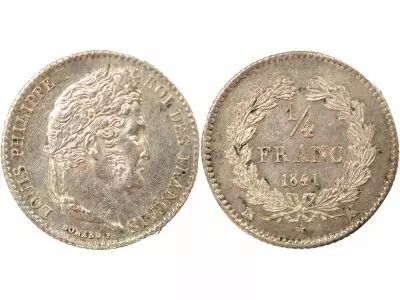 France Louis Philippe I - 1/4 Franc Argent - 1841 K Bordeaux