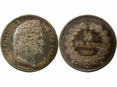 France Louis Philippe I - 1/4 Silver Franc - 1833 A Paris