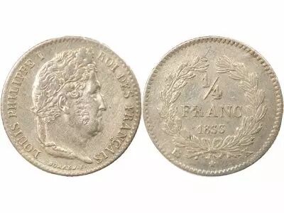 France Louis Philippe I - 1/4 Silver Franc - 1833 K Bordeaux