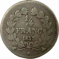 France Louis Philippe I - 1/4 Silver Franc - 1837 A Paris