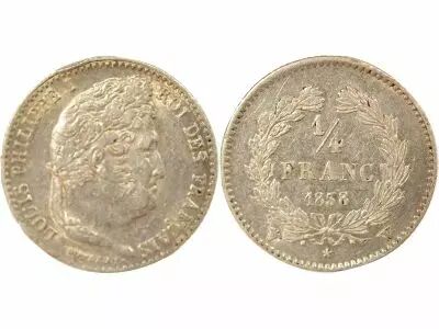 France Louis Philippe I - 1/4 Silver Franc - 1838 W Lille