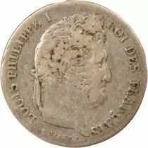 France Louis Philippe I - 1/4 Silver Franc - 1844 BB Strasbourg