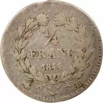 France Louis Philippe I - 1/4 Silver Franc - 1844 BB Strasbourg