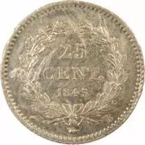 France Louis Philippe I - 1/4 Silver Franc - 1845 B Rouen