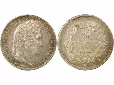 France Louis Philippe I - 1/4 Silver Franc, without Cedilla - 1832/1 A Paris