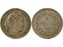 France Louis Philippe I - 1 Franc Argent, Tête Laurée - 1839 B Rouen