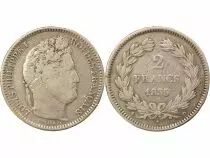 France Louis Philippe I - 2 Silver Francs - 1835 D Lyon