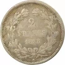France Louis Philippe I - 2 Silver Francs - 1838 B Rouen