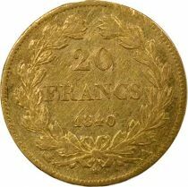 France Louis Philippe I - 20 Gold Francs, Domard, Laureate head - 1840 A Paris