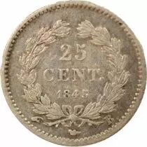France Louis Philippe I - 25 Centimes Argent - 1845 B Rouen