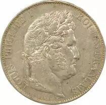 France Louis Philippe I - 5 Francs Argent  - 1845 W Lille