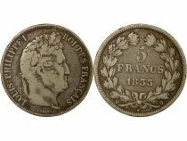 France Louis-Philippe I - 5 Francs Argent, Domard, 2e Type - 1833 Q Perpignan
