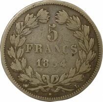 France Louis-Philippe I - 5 Francs Argent, Domard, 2e Type - 1834 L Bayonne