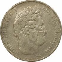 France Louis Philippe I - 5 Francs Argent, Domard, 3e Type - 1844 K Bordeaux