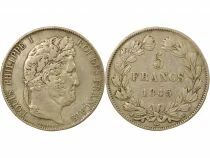 France Louis Philippe I - 5 Francs Argent, Domard, 3e Type - 1845 K Bordeaux