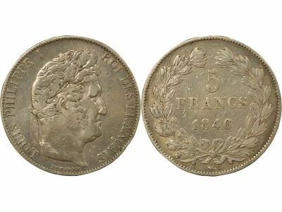 France Louis Philippe I - 5 Francs Argent, Domard, 3e Type - 1846 K Bordeaux