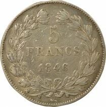 France Louis Philippe I - 5 Francs Argent, Domard, 3e Type - 1846 K Bordeaux