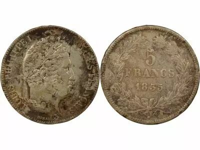 France Louis Philippe I - 5 Francs Argent, Domard, IIe Type - 1835 A Paris