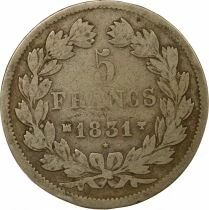 France Louis-Philippe I - 5 Francs Argent, Domard, Tr. en Relief - 1831 MA Marseille