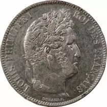 France Louis Philippe I - 5 Francs Argent, Domard, Tr. en Relief - 1839 W Lille