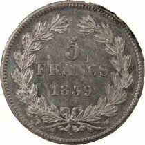 France Louis Philippe I - 5 Francs Argent, Domard, Tr. en Relief - 1839 W Lille