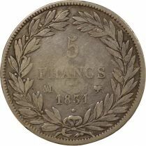 France Louis Philippe I - 5 Francs Argent, Tr. en Creux - 1831 MA Marseille