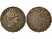 France Louis-Philippe I - 5 Francs Argent, Tr. en Relief - 1830 A Paris