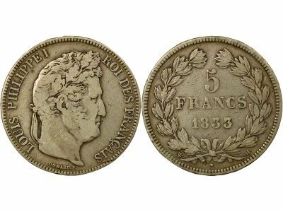 France Louis-Philippe I - 5 Silver Francs - 1832 H La Rochelle