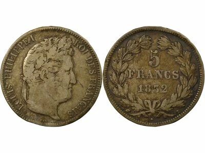 France Louis-Philippe I - 5 Silver Francs - 1832 I Limoges