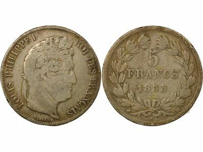 France Louis-Philippe I - 5 Silver Francs - 1835 M Toulouse