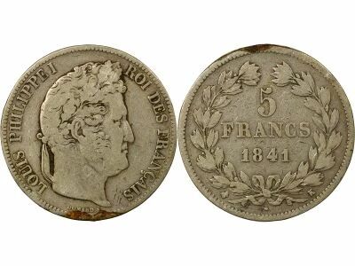 France Louis-Philippe I - 5 Silver Francs - 1841 K Bordeaux