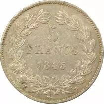 France Louis Philippe I - 5 Silver Francs - 1845 W Lille