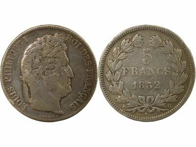 France Louis-Philippe I - 5 Silver Francs, Domard - 1832 Q Perpignan