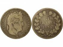 France Louis-Philippe I - 5 Silver Francs, Domard - 1835 T Nantes