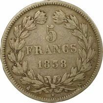 France Louis-Philippe I - 5 Silver Francs, Domard - 1838 K Bordeaux