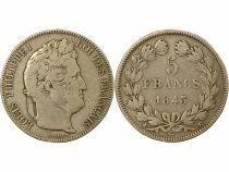 France Louis-Philippe I - 5 Silver Francs, Domard - 1843 K Bordeaux