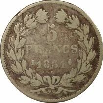 France Louis-Philippe I - 5 Silver Francs, Domard, Raised Edge - 1831 I Limoges