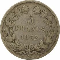 France Louis Philippe I - 5 Silver Francs, Raised Edge - 1832 T Nantes