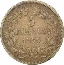 France Louis Philippe I - 5 Silver Francs, Raised Edge - 1835 M Toulouse