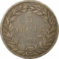 France Louis-Philippe I - 5 Silver Francs, Tiolier, Raised Edge - 1831 B Rouen