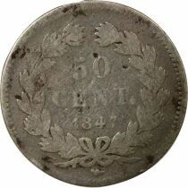 France Louis Philippe I - 50 Centimes Argent - 1847 A Paris