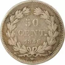 France Louis Philippe I - 50 Silver Centimes- 1846 A Paris